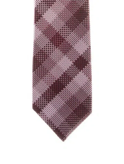 Pre-owned Tom Ford Silk Pattern Tie In Pink