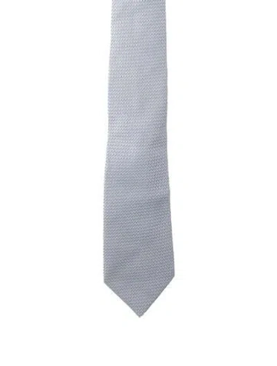 Pre-owned Tom Ford Silk Pattern Tie W/ Tags In Blue