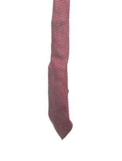 Pre-owned Tom Ford Silk Patterned Print Tie In Red
