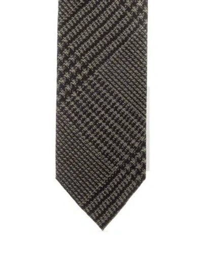 Pre-owned Tom Ford Silk Patterned Tie In Black