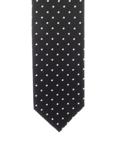 Pre-owned Tom Ford Silk Patterned Tie In Black