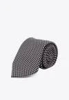 Tom Ford Silk Patterned Tie In Black