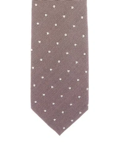 Pre-owned Tom Ford Silk Patterned Tie In Purple