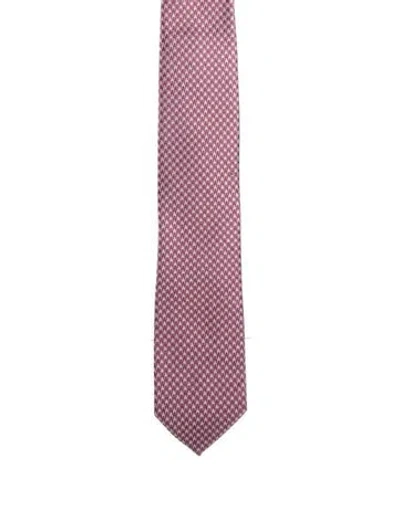 Pre-owned Tom Ford Silk Patterned Tie In Purple