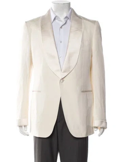Pre-owned Tom Ford Silk Peacoat In Neutral