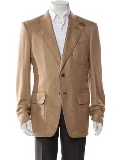 Pre-owned Tom Ford Silk Peacoat In Neutral