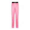 Tom Ford High-rise Silk-blend Satin Pants In Pink & Purple