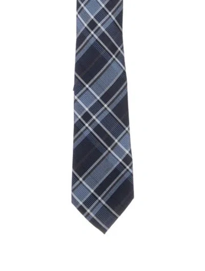 Pre-owned Tom Ford Silk Plaid Printed Tie In Multi