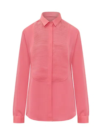 Tom Ford Silk Plissé Shirt In Pink