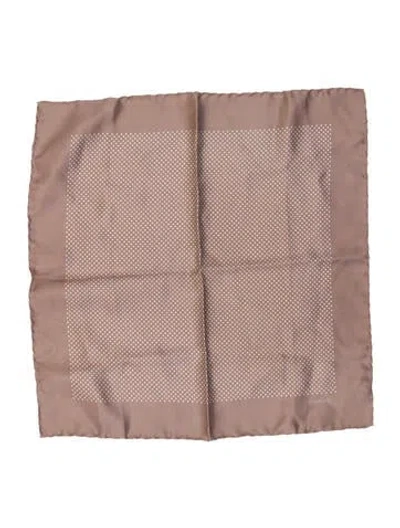 Pre-owned Tom Ford Silk Pocket Square In Neutral