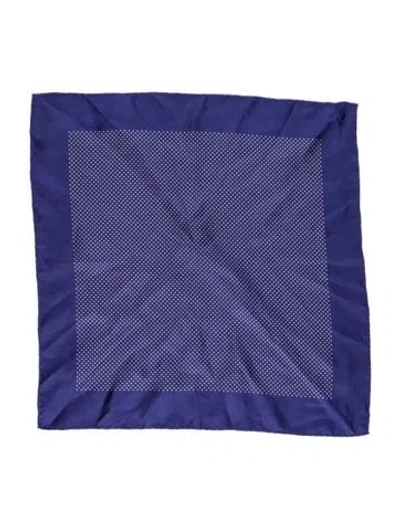 Pre-owned Tom Ford Silk Polka Dot Print Scarf In Purple