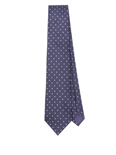 Tom Ford Silk Polka-dot Tie In Blue