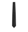 Tom Ford Silk Polka-dot Tie In Black