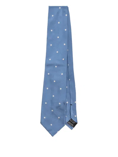 Tom Ford Silk Polka-dot Tie In Blue
