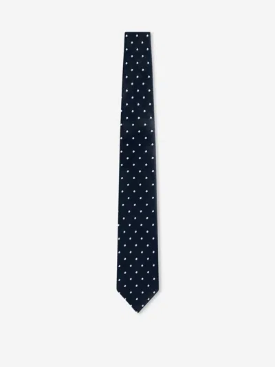 Tom Ford Silk Polka Dot Tie In Blue