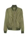 Tom Ford Zip-up Collared Bomber Jacket In Green