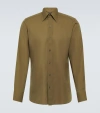 Tom Ford Silk Short-sleeve Shirt For Men In Grün