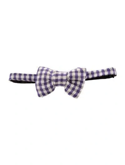 Pre-owned Tom Ford Silk Pre Tied Tie In White