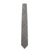Tom Ford Silk Prince Of Wales Tie In Grey