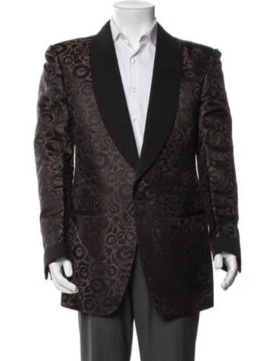 Pre-owned Tom Ford Silk Printed Coat In Brown