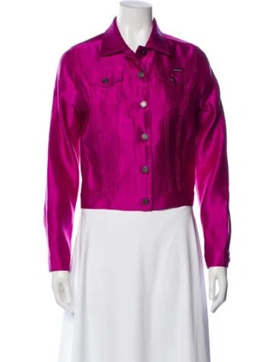 Pre-owned Tom Ford Silk Printed Evening Jacket In Pink