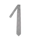 Tom Ford Silk Printed Tie In Silver