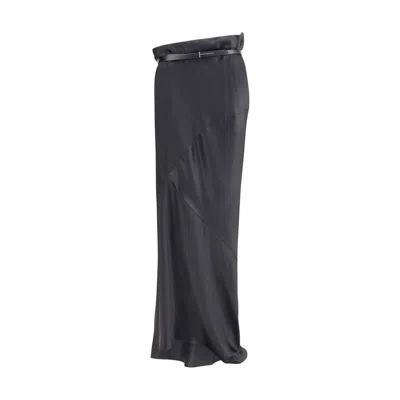 TOM FORD SILK SATIN LONG SKIRT