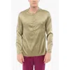 Tom Ford Silk Satin Pijama Shirt With Mandarin Collar
