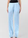 Tom Ford Silk Satin Relaxed Pijama Trousers Waistband In Blue