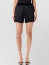 Tom Ford Silk Satin Relaxed Shorts Stretch Waistband In Black