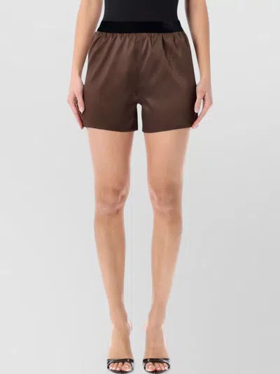 Tom Ford Silk Relaxed-fit Knee-length Pajama Shorts In Brown