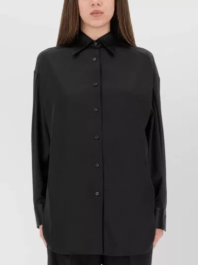 Tom Ford Silk Satin Shirt In Black