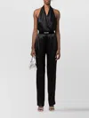 Tom Ford Silk Satin Trousers Elastic Waistband In Black