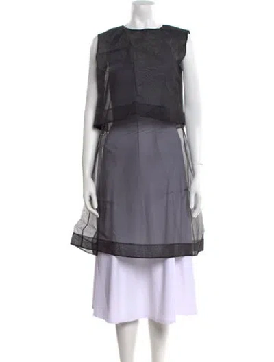 Pre-owned Tom Ford Silk Scoop Neck Tunic In Black