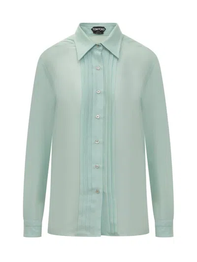 Tom Ford Silk Shirt In Green