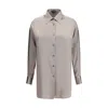 Tom Ford Silk-blend Satin Shirt In Gray
