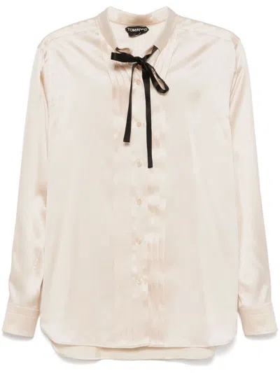 Tom Ford Silk Shirt In 中性色
