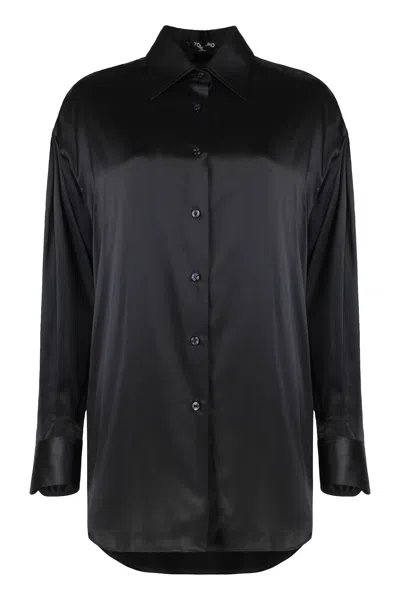 Tom Ford Silk Shirt In Black