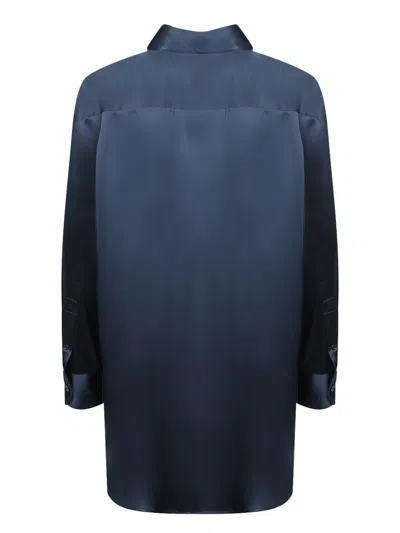 Tom Ford Silk Shirt In Blue