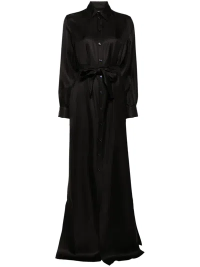 Tom Ford Silk Shirt Dress In Black