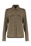 Tom Ford Silk Shirt In Neutral