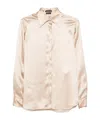 Tom Ford Silk Shirt In Neutral