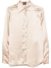 Tom Ford Silk Shirt In Neutrals