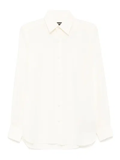 Tom Ford Silk Shirt In Neutrals