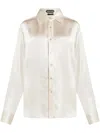 Tom Ford Silk Shirt In Neutrals