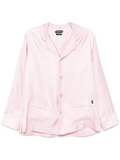 Tom Ford Silk Shirt In Pink