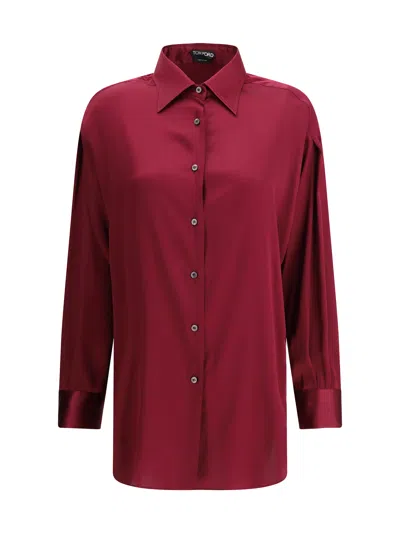 Tom Ford Silk Shirt In Purple