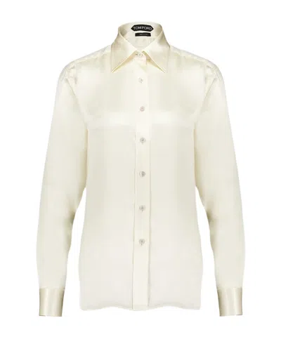 TOM FORD TOM FORD FLUID CHARMEUSE SATIN SHIRT