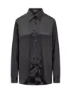 TOM FORD TOM FORD SILK SHIRT WITH PLEATED DETAIL