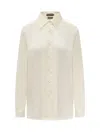 Tom Ford Silk Shirt With Pleated Detail In Off White